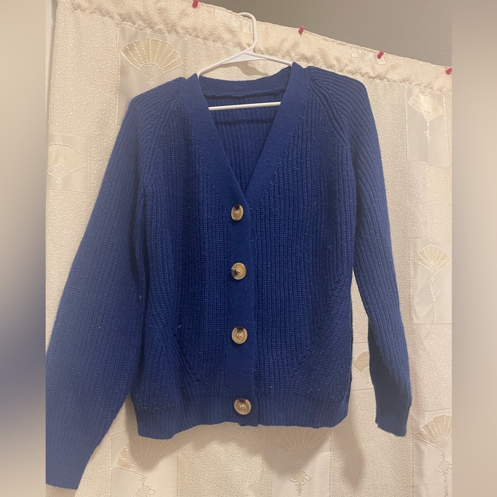 Blue Knit Cardigan